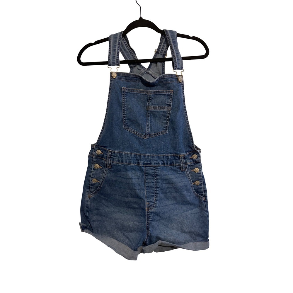 RE generation by Celebrity‎ Pink Denim Shortalls Medium Wash Blue Overalls Large